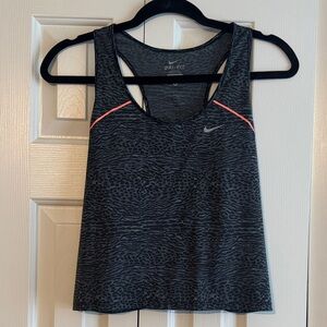 Nike Black and Gray Patterned Tank Top